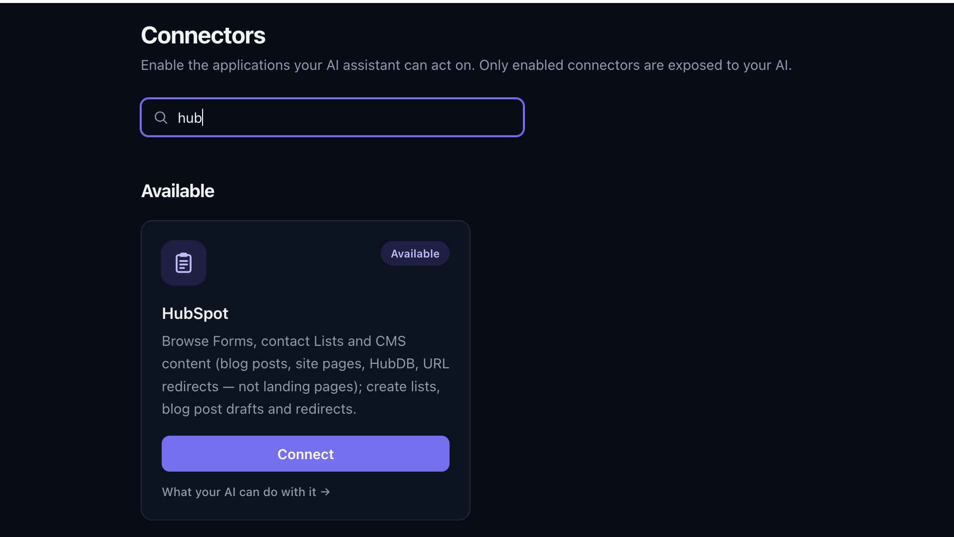 Connect Proxoria to Hubspot in 1 click